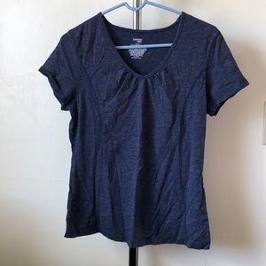 Danskin NowActive Short Sleeve Shirt Dark Navy Size L